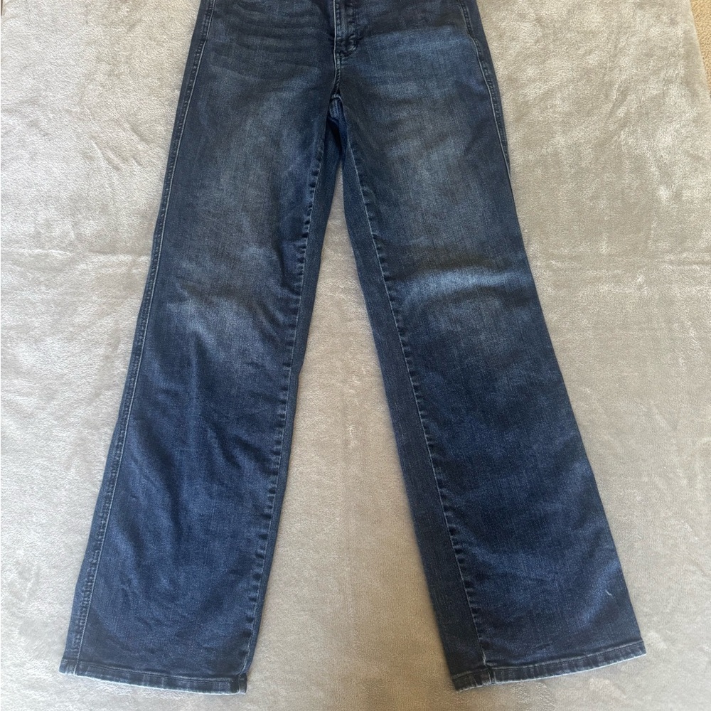 Judy Blue Jeans Women 9/29 Dark Blue Mid Rise Tummy Control straight leg Zip fly